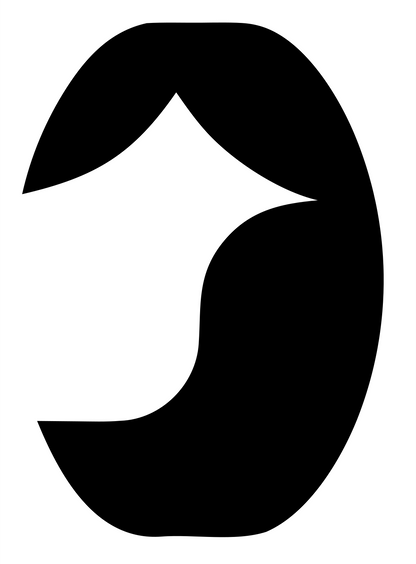 Negative Space House Oval Mark #ffffff/#000000