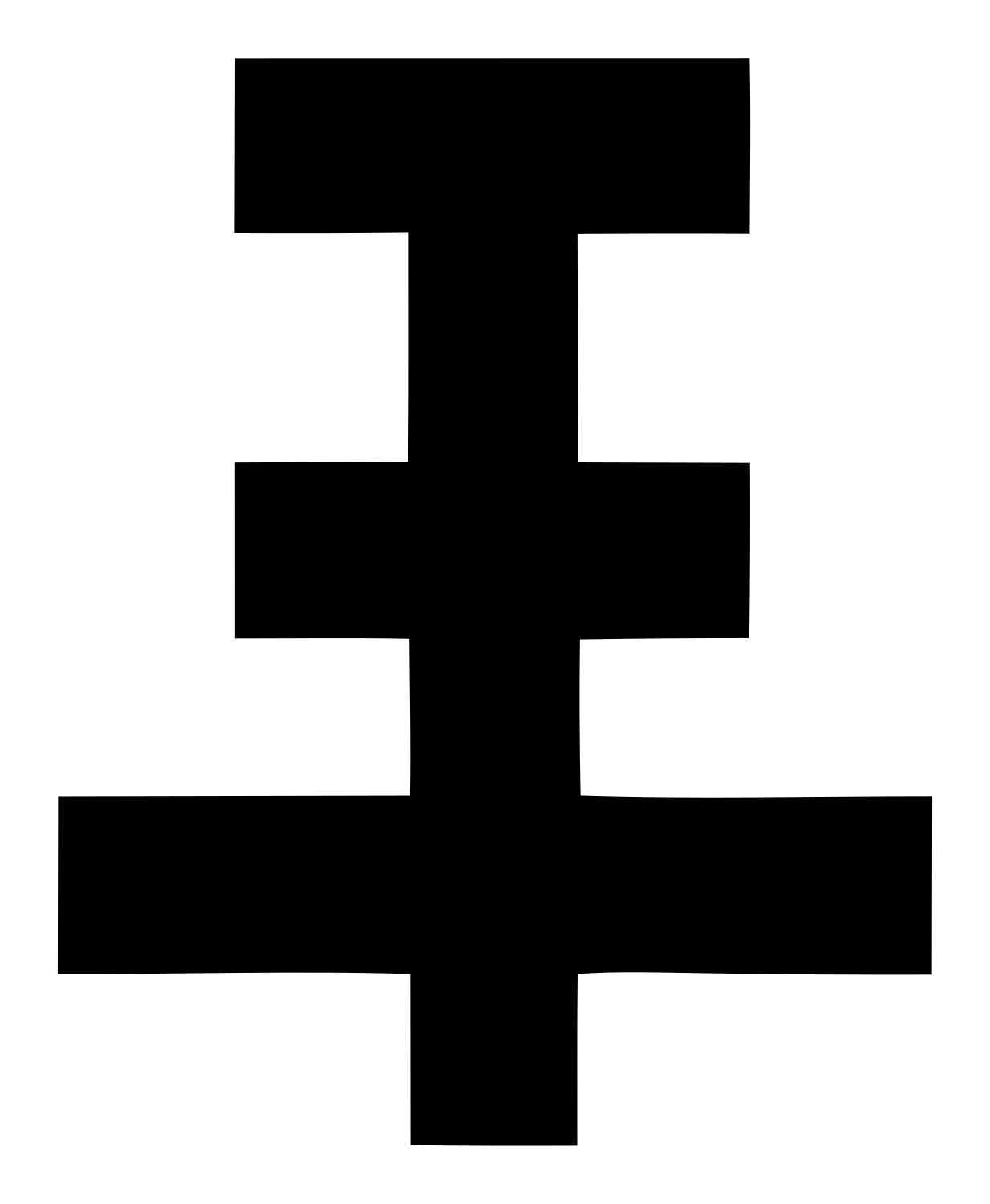 Blocky Cross House Mark #ffffff/#000000