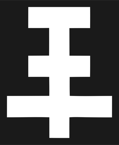 Blocky Cross House Mark #1a1a1a/#ffffff
