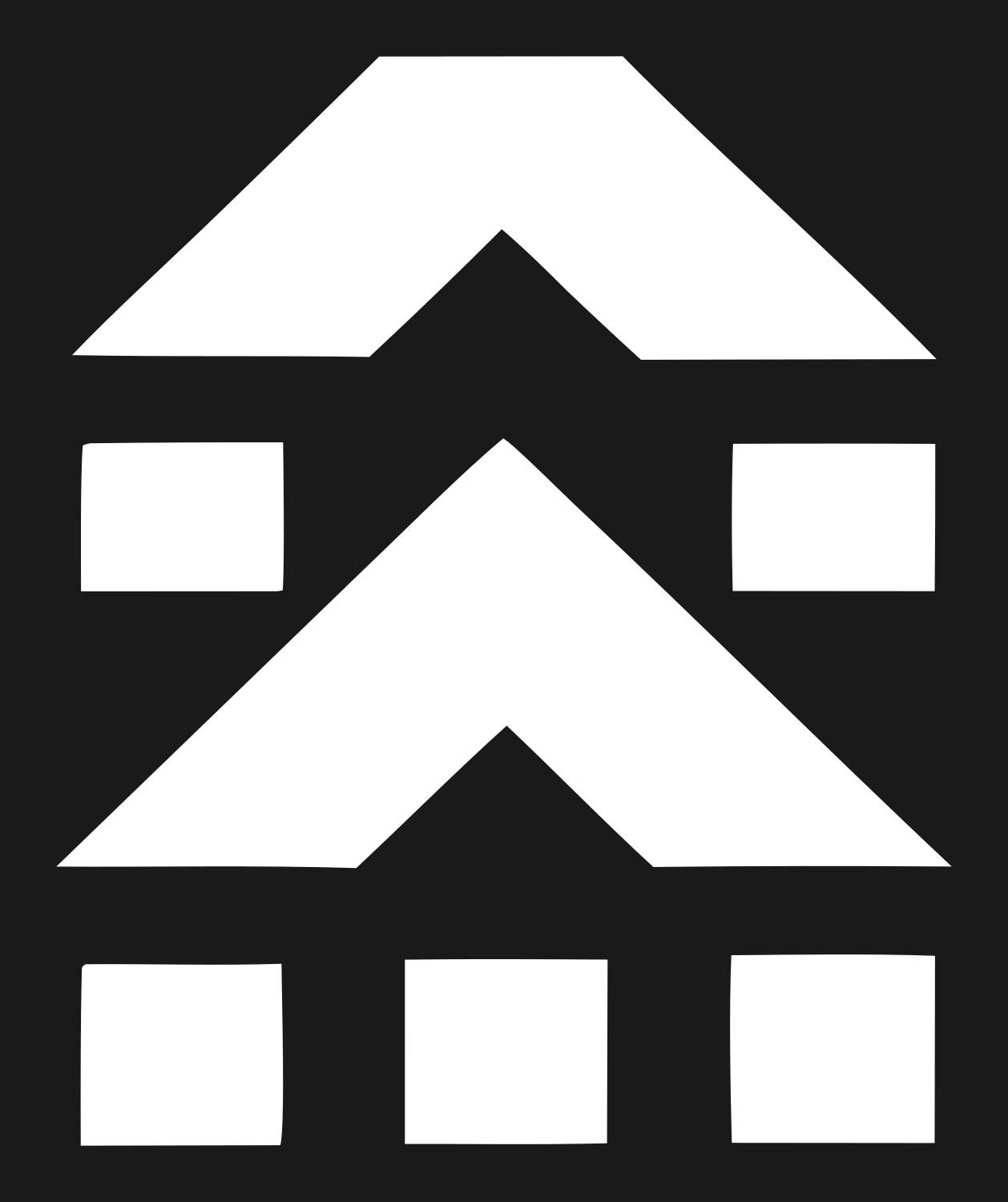 Blocky Double Chevron House Mark #1a1a1a/#ffffff