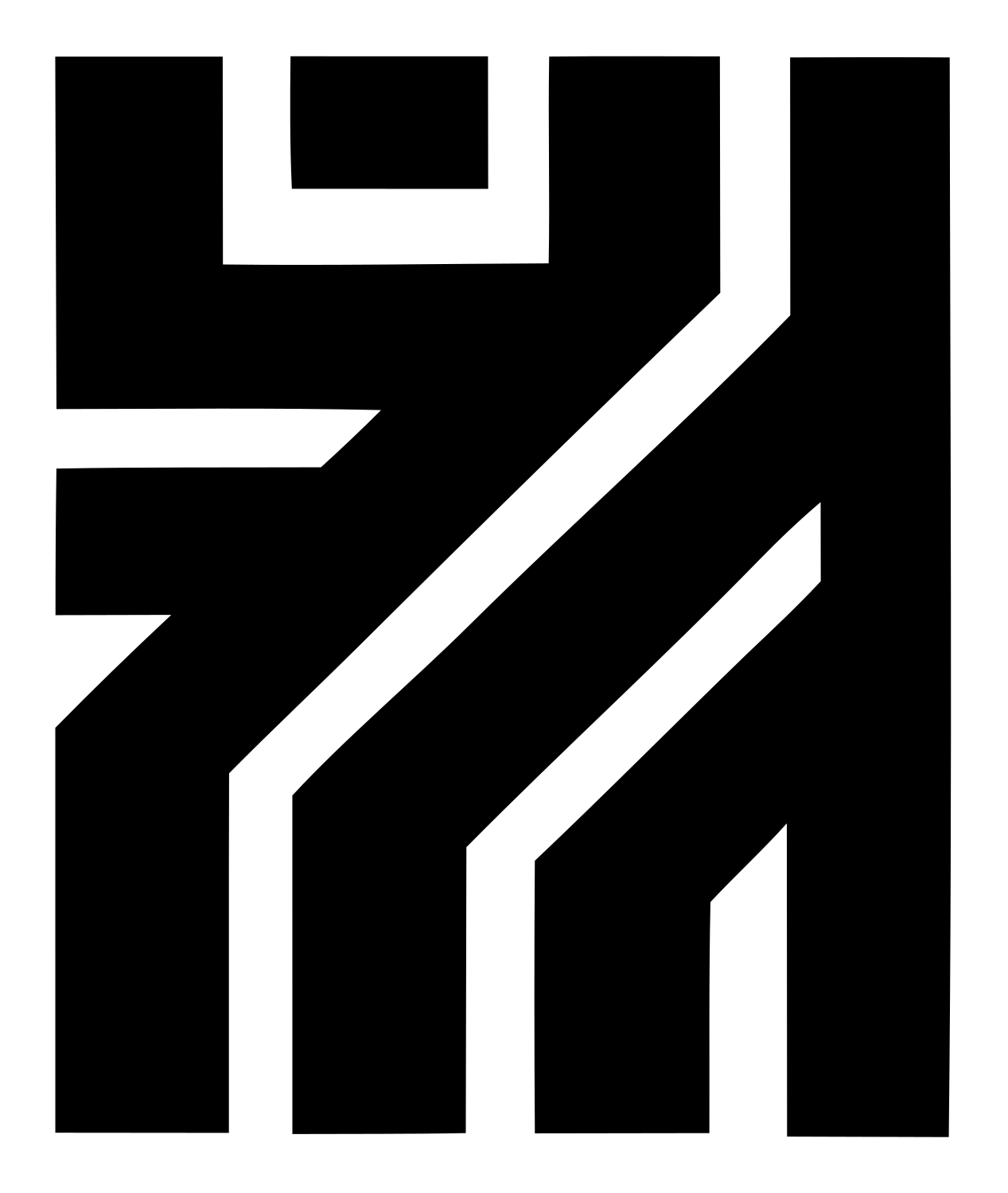 Blocky Gate House Mark #ffffff/#000000