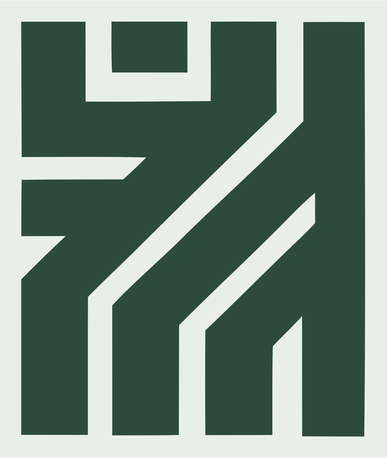 Blocky Gate House Mark #e8efe9/#2d4a3e