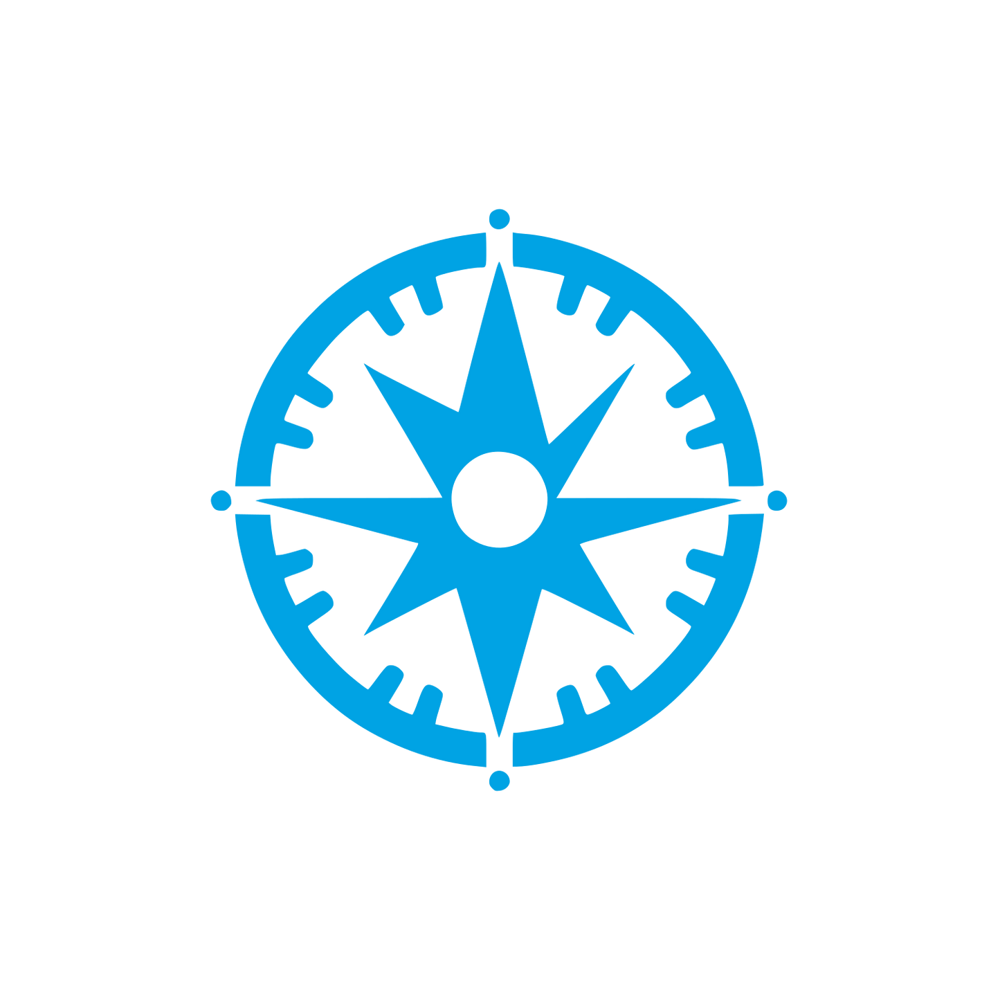 Compass Star Logo #00a3e4