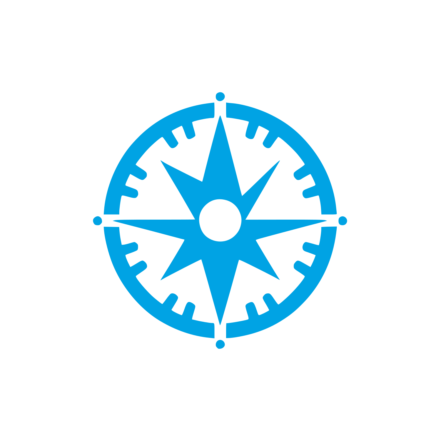 Compass Star Logo #00a3e4