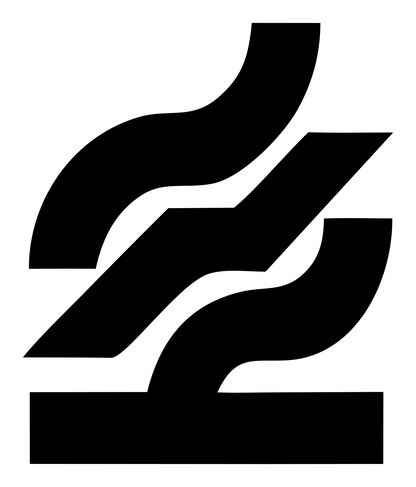 Chunky Wave Stack Mark #ffffff/#000000