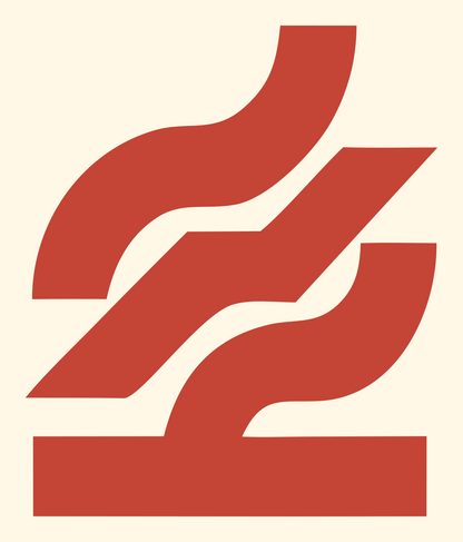 Chunky Wave Stack Mark #fff8e7/#c44536