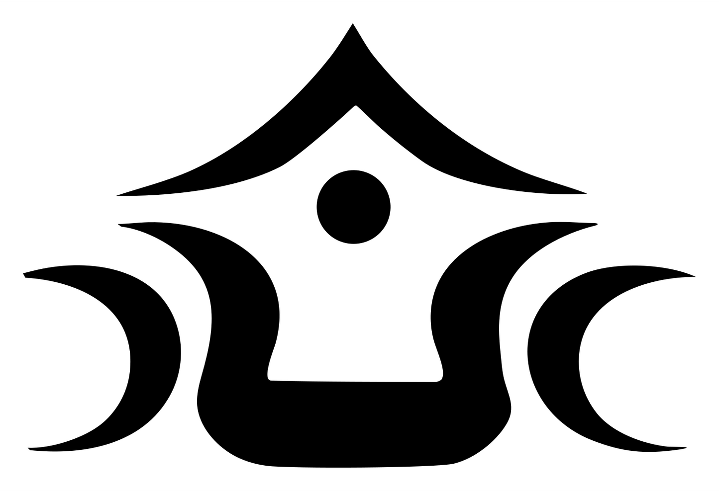 Triple Moon House Emblem #ffffff/#000000