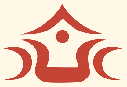Triple Moon House Emblem #fff8e7/#c44536