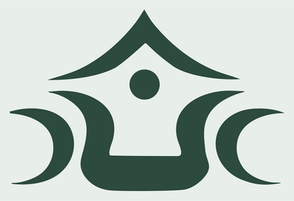 Triple Moon House Emblem #e8efe9/#2d4a3e