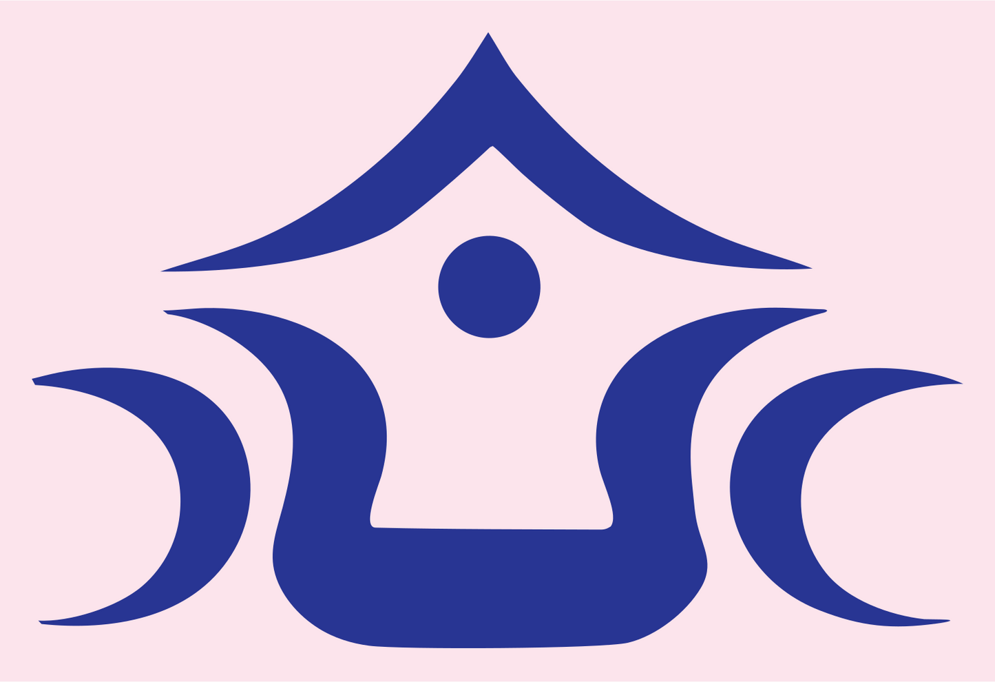Triple Moon House Emblem #fce4ec/#283593