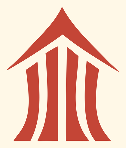 Bold Columns House Mark #fff8e7/#c44536