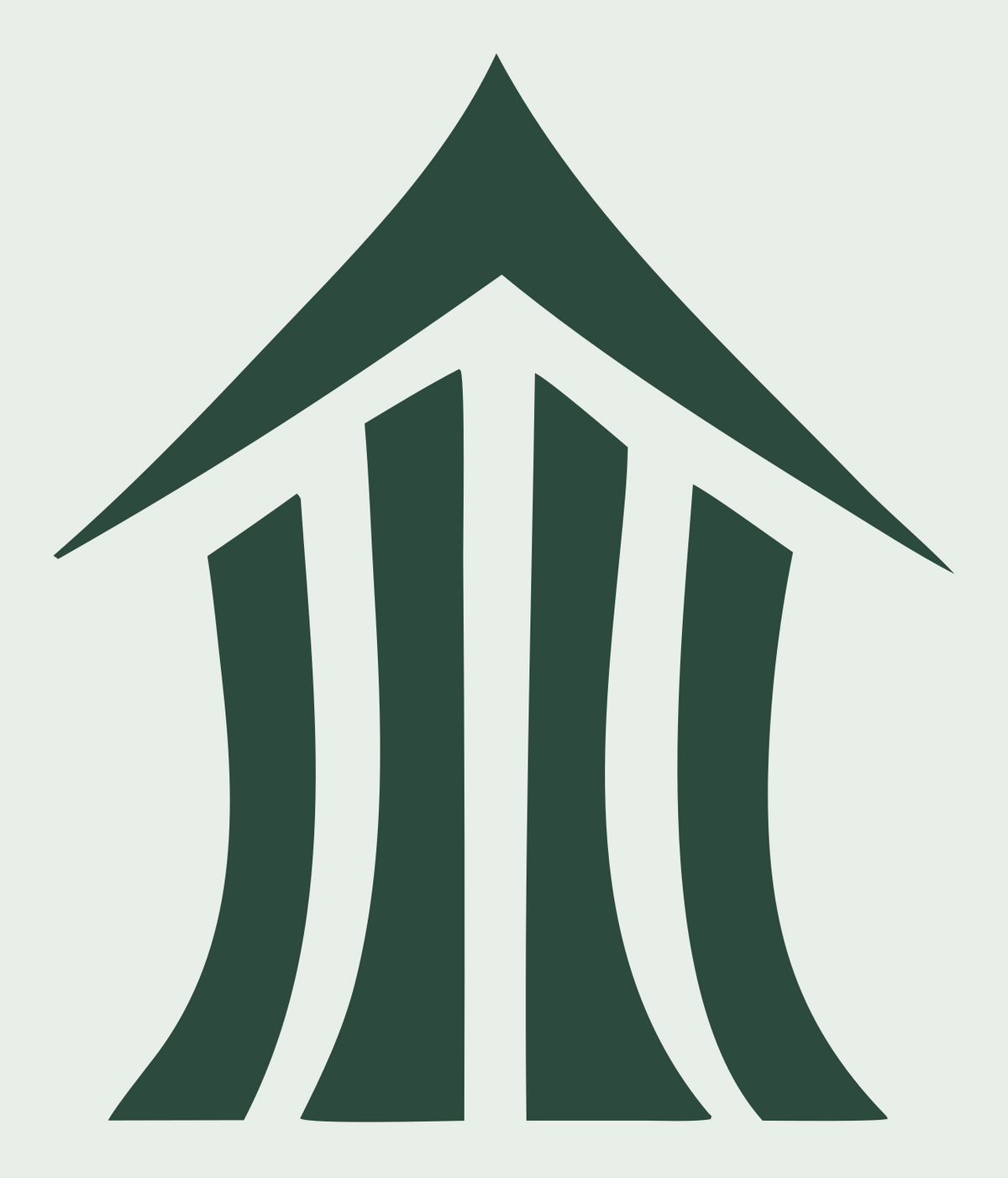 Bold Columns House Mark #e8efe9/#2d4a3e