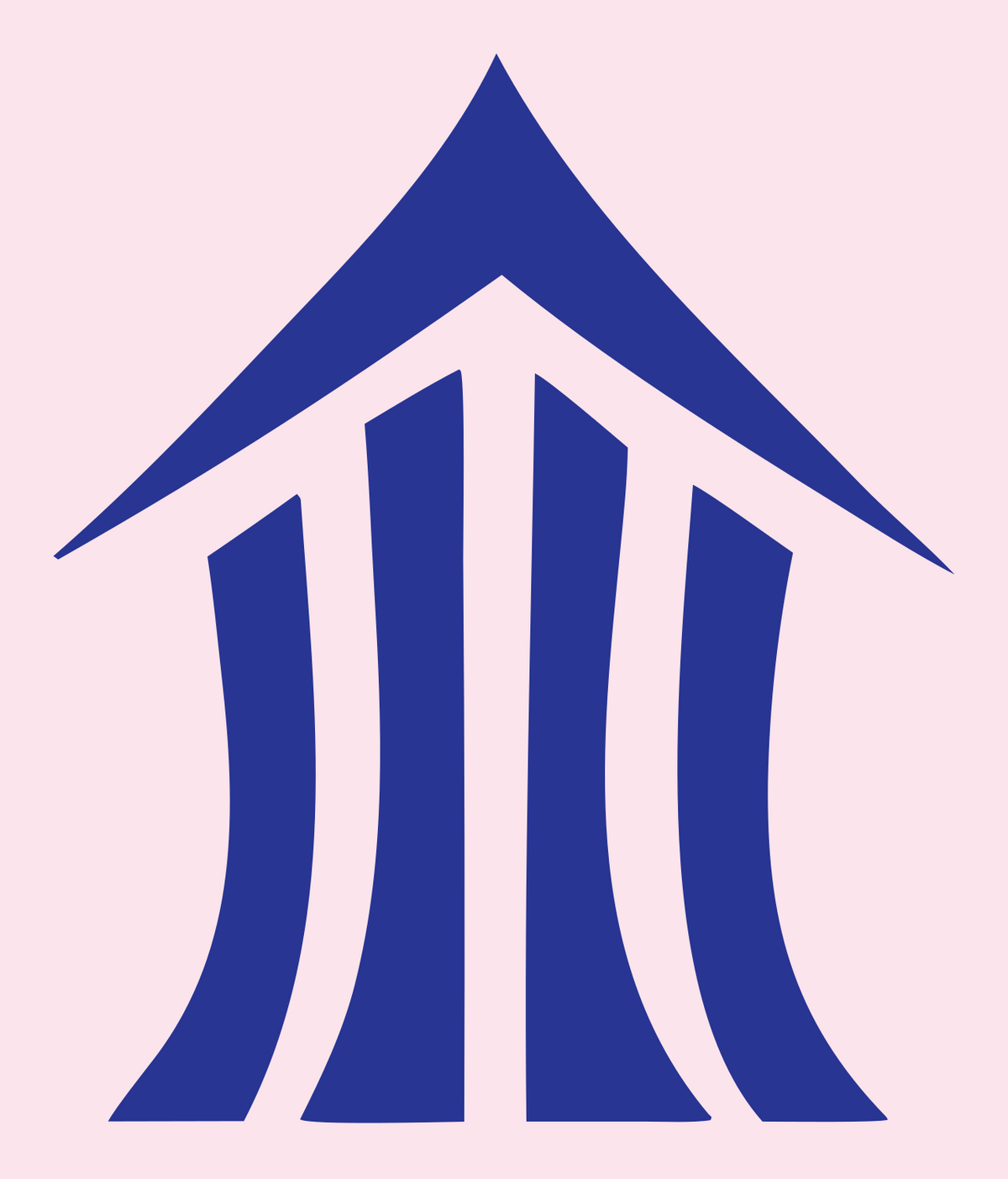 Bold Columns House Mark #fce4ec/#283593