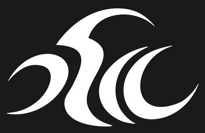 Tribal Wave Crest Badge #1a1a1a/#ffffff