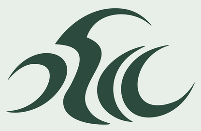 Tribal Wave Crest Badge #e8efe9/#2d4a3e