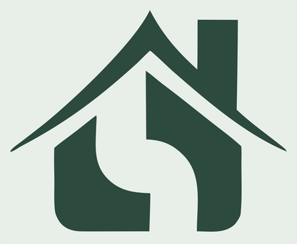 Bold House Chimney Icon #e8efe9/#2d4a3e