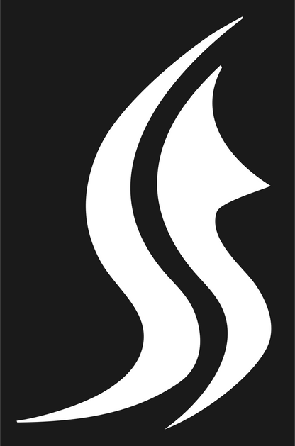 Bold Flame Wave Mark #1a1a1a/#ffffff