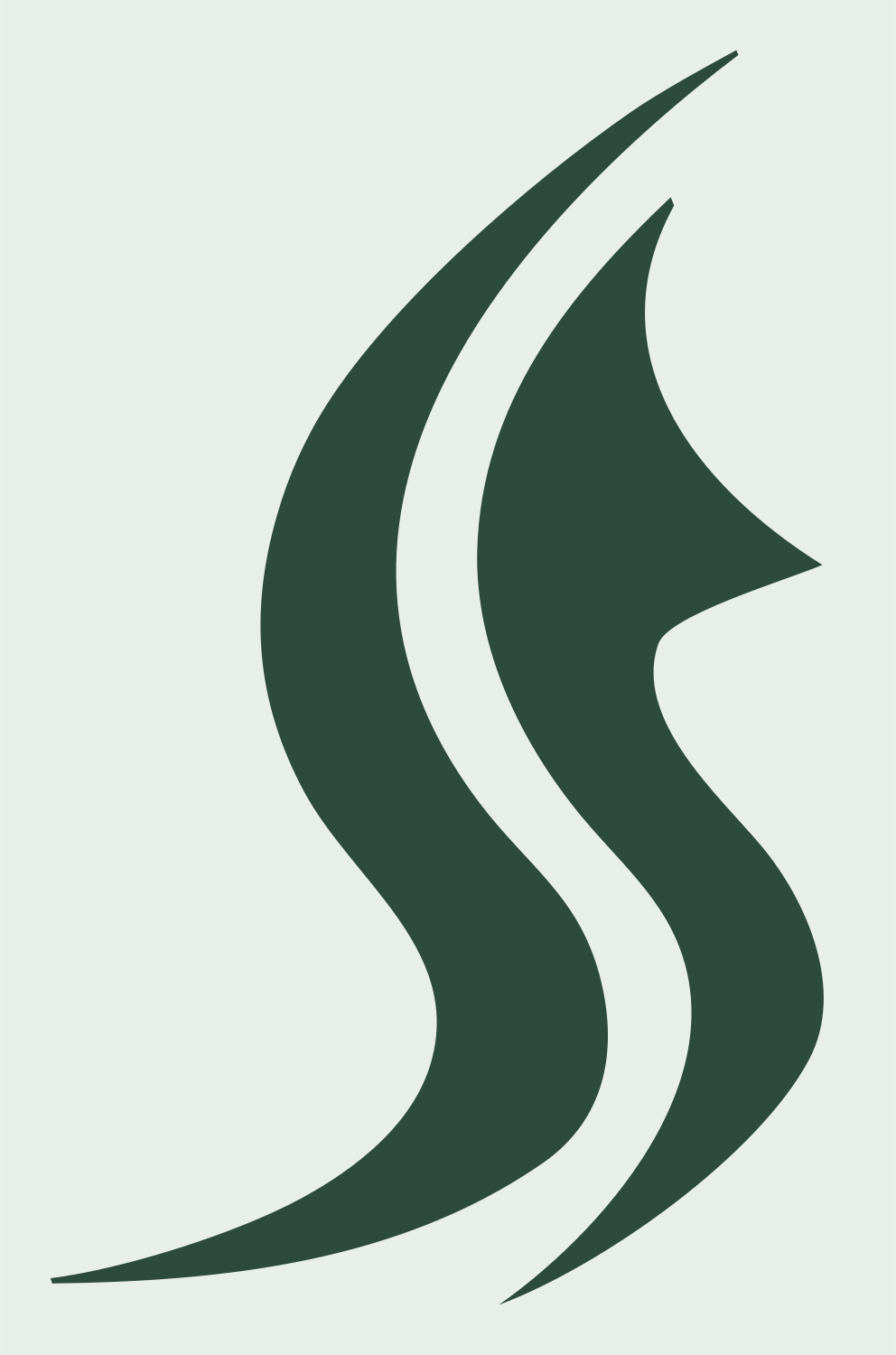 Bold Flame Wave Mark #e8efe9/#2d4a3e