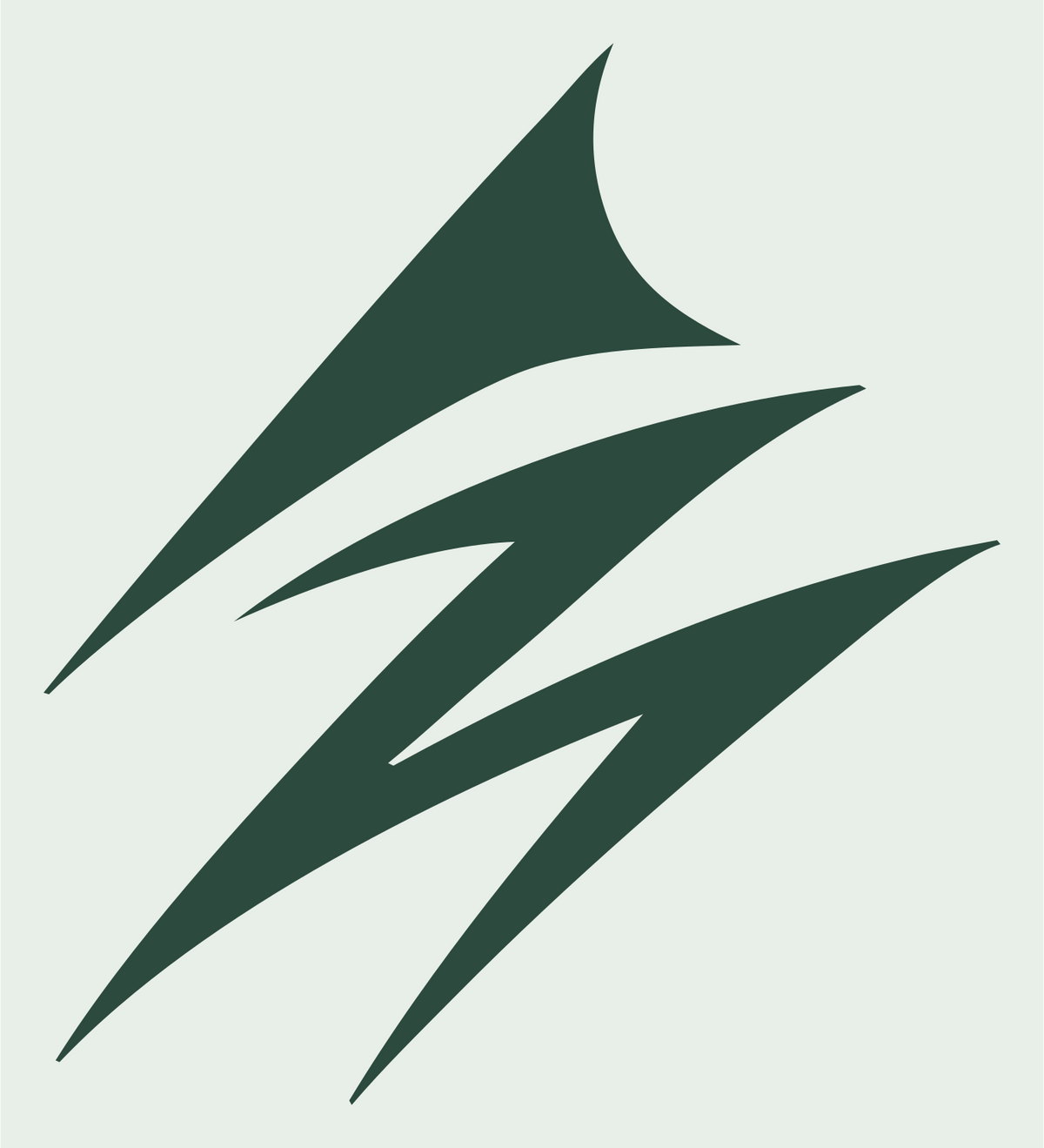 Bold Lightning Strike House Mark #e8efe9/#2d4a3e