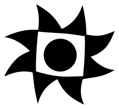 Bold Sun Eye Mark #ffffff/#000000