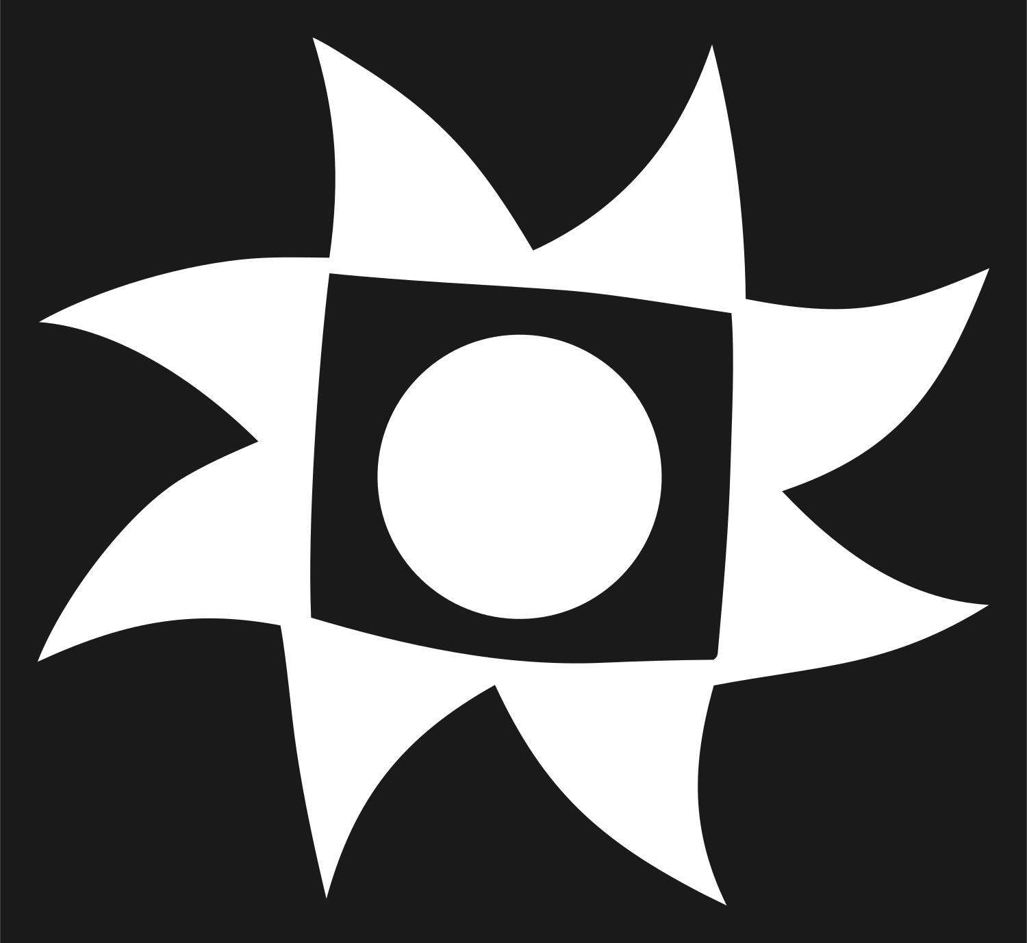 Bold Sun Eye Mark #1a1a1a/#ffffff