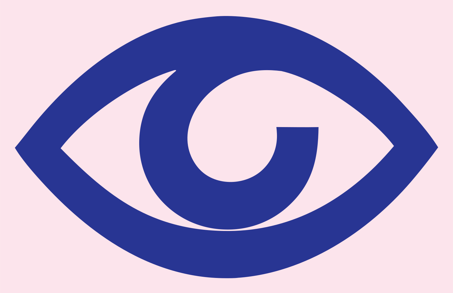 Bold Eye Iris Icon #fce4ec/#283593