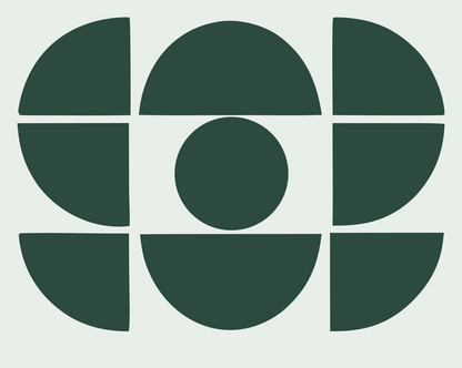 Geometric Circle Lens Emblem #e8efe9/#2d4a3e