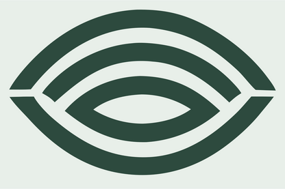 Geometric Eye Outline Badge #e8efe9/#2d4a3e