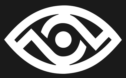Geometric Maze Eye Crest #1a1a1a/#ffffff