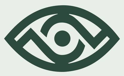 Geometric Maze Eye Crest #e8efe9/#2d4a3e