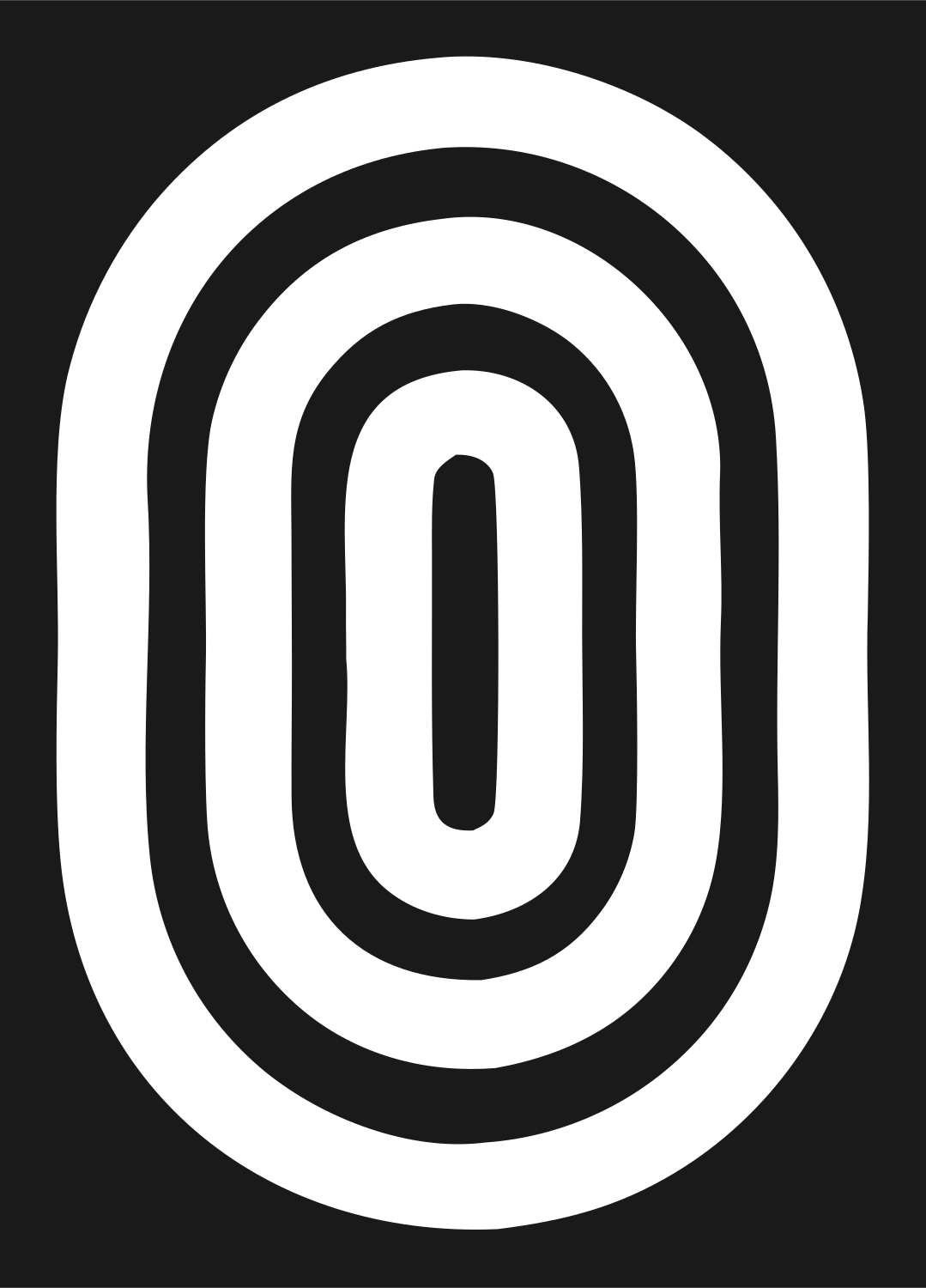 Bold Oval Ripple Eye Mark #1a1a1a/#ffffff