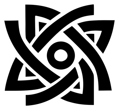 Celtic Knot Eye Badge #ffffff/#000000