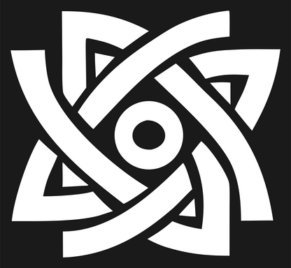 Celtic Knot Eye Badge #1a1a1a/#ffffff