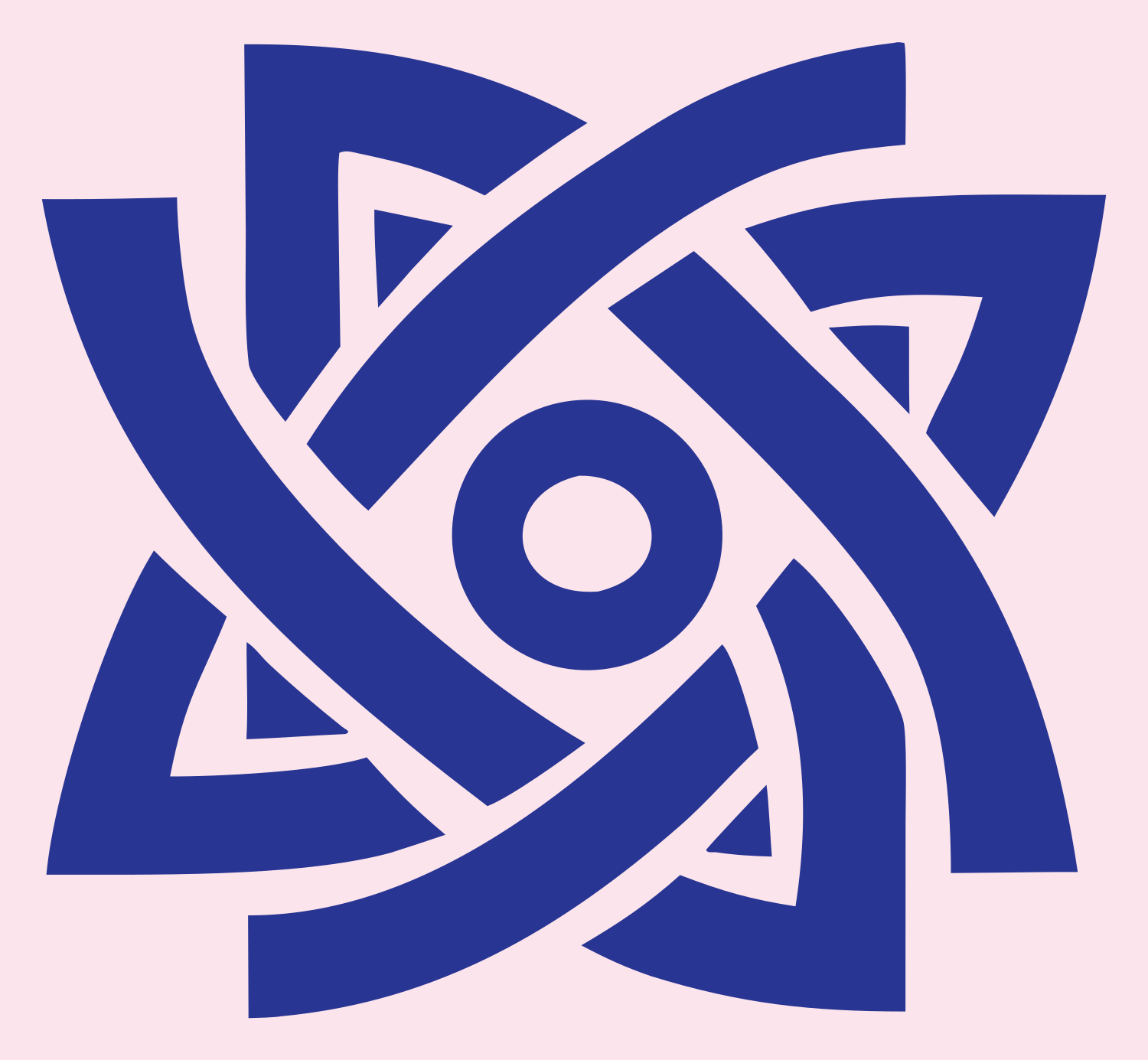 Celtic Knot Eye Badge #fce4ec/#283593