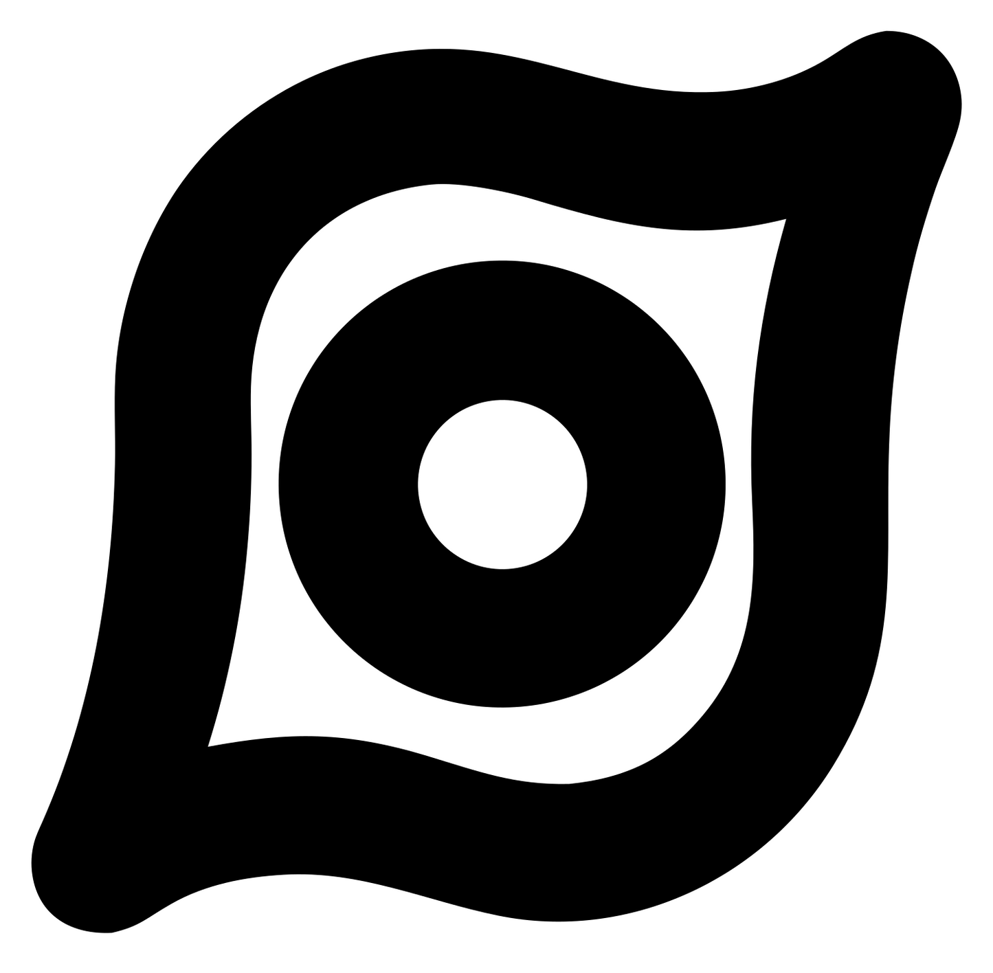 Monoline Eye Iris Badge #ffffff/#000000
