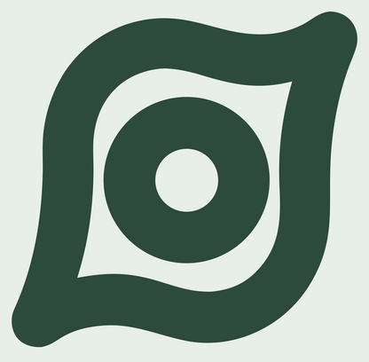 Monoline Eye Iris Badge #e8efe9/#2d4a3e