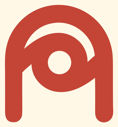 Monoline Eye Arch Logo #fff8e7/#c44536