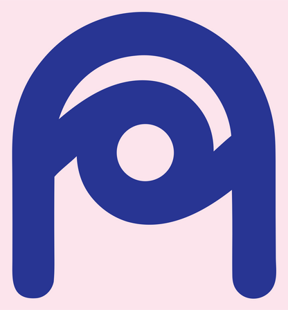 Monoline Eye Arch Logo #fce4ec/#283593