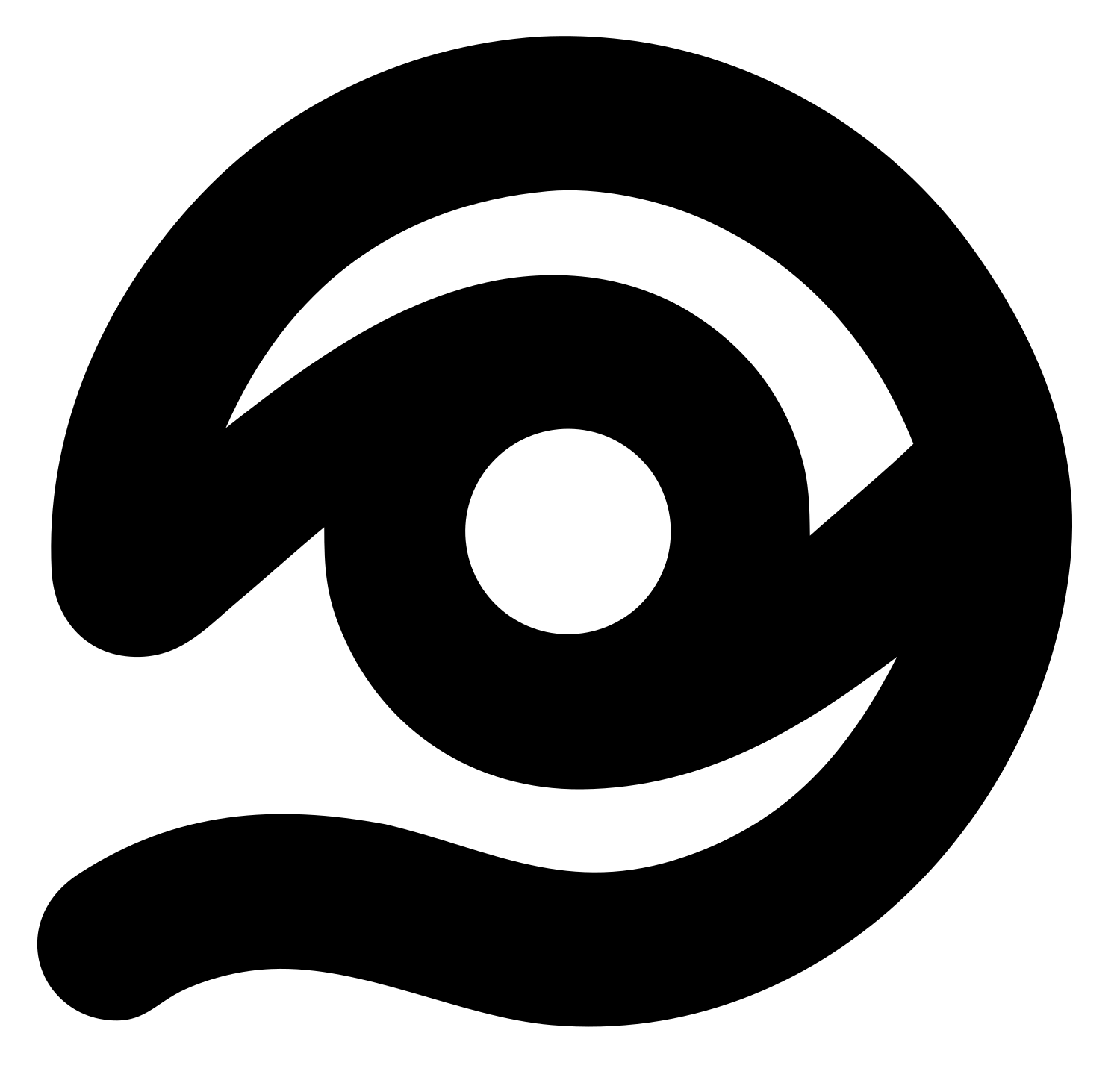 Spiral Eye Swirl Mark #ffffff/#000000