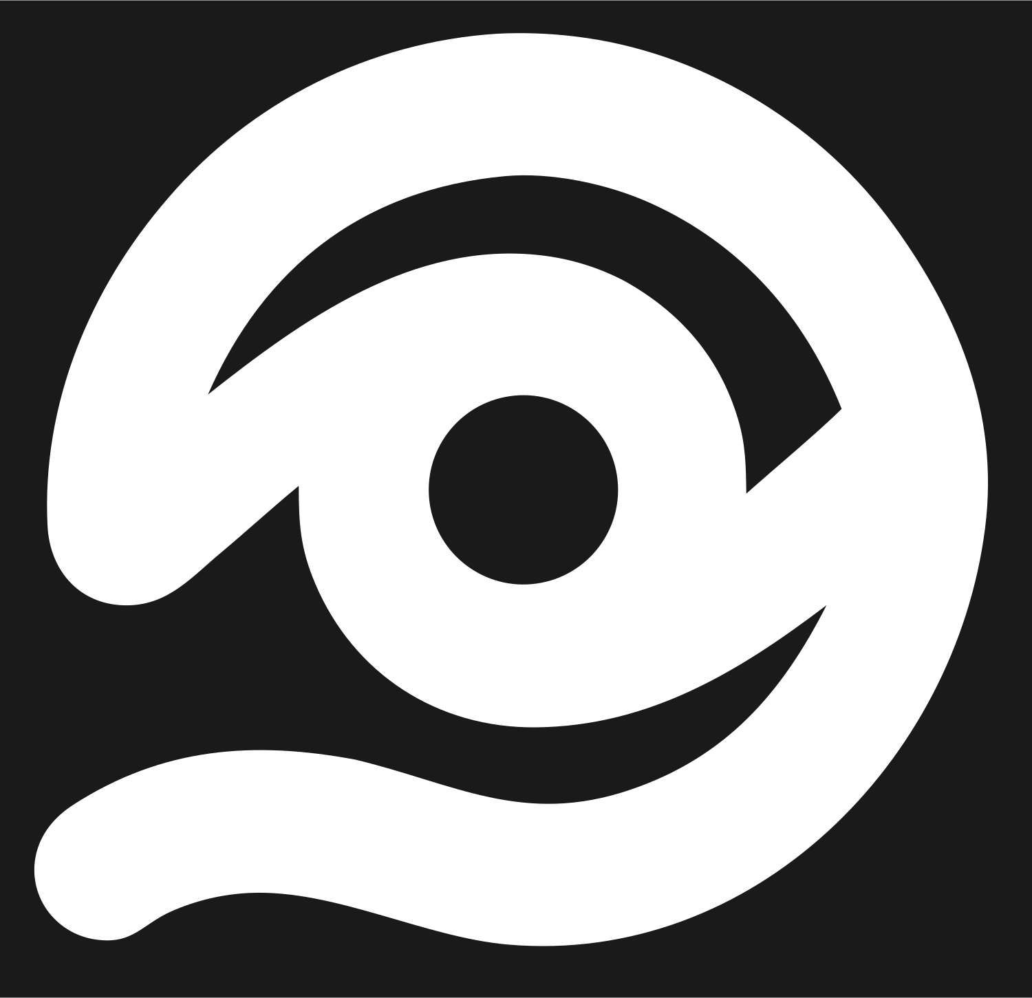 Spiral Eye Swirl Mark #1a1a1a/#ffffff