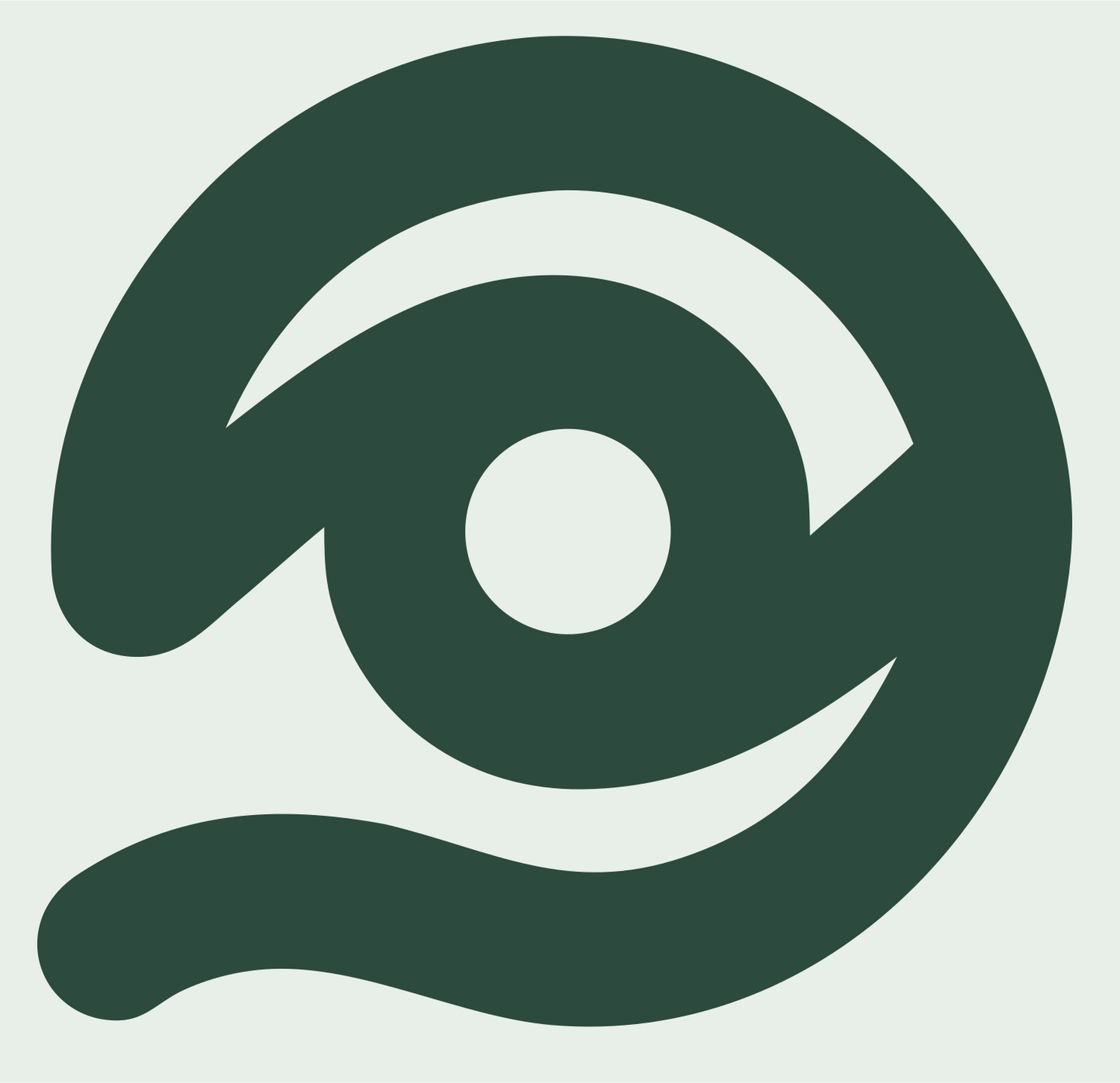 Spiral Eye Swirl Mark #e8efe9/#2d4a3e