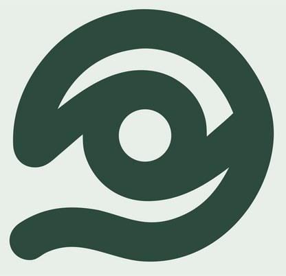Spiral Eye Swirl Mark #e8efe9/#2d4a3e