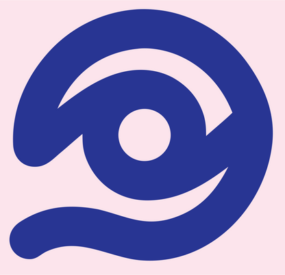 Spiral Eye Swirl Mark #fce4ec/#283593