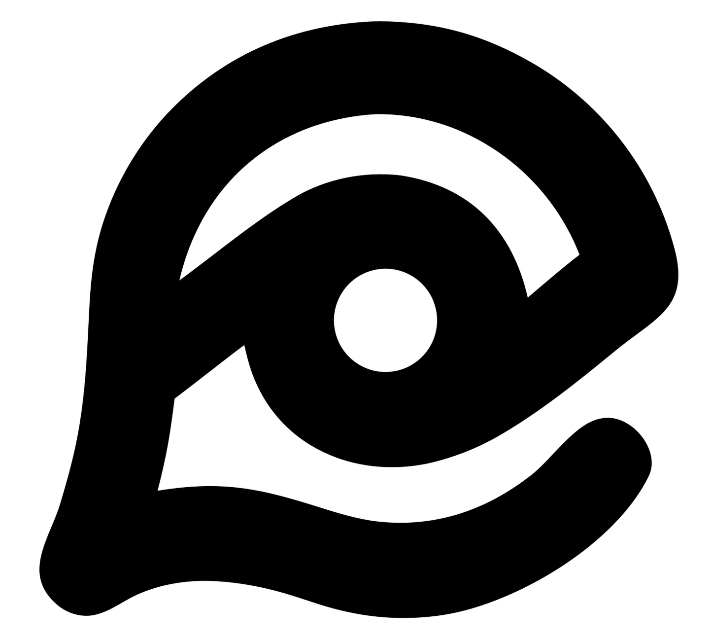 Monoline Eye Wave Emblem #ffffff/#000000