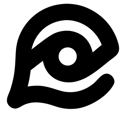 Monoline Eye Wave Emblem #ffffff/#000000