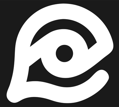 Monoline Eye Wave Emblem #1a1a1a/#ffffff