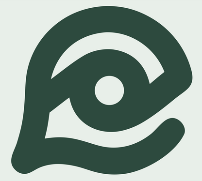 Monoline Eye Wave Emblem #e8efe9/#2d4a3e