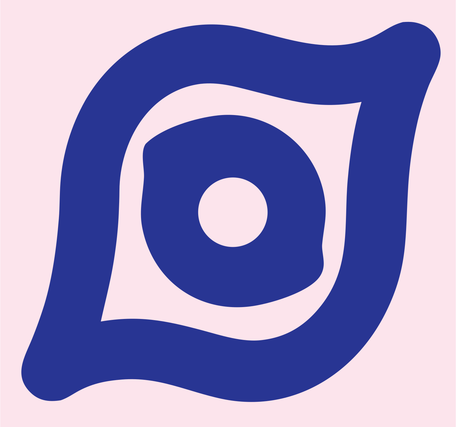 Monoline Eye Lens Crest #fce4ec/#283593