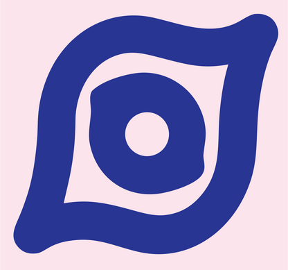 Monoline Eye Lens Crest #fce4ec/#283593