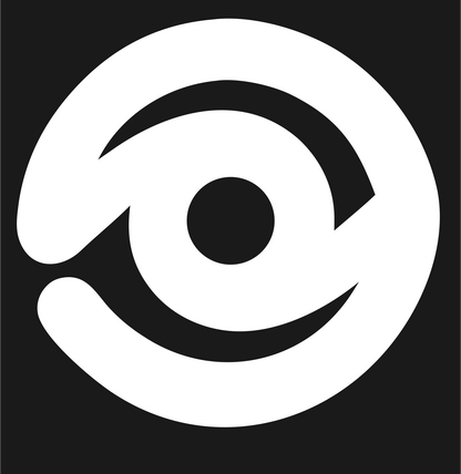 Monoline Eye Orbit Logo #1a1a1a/#ffffff